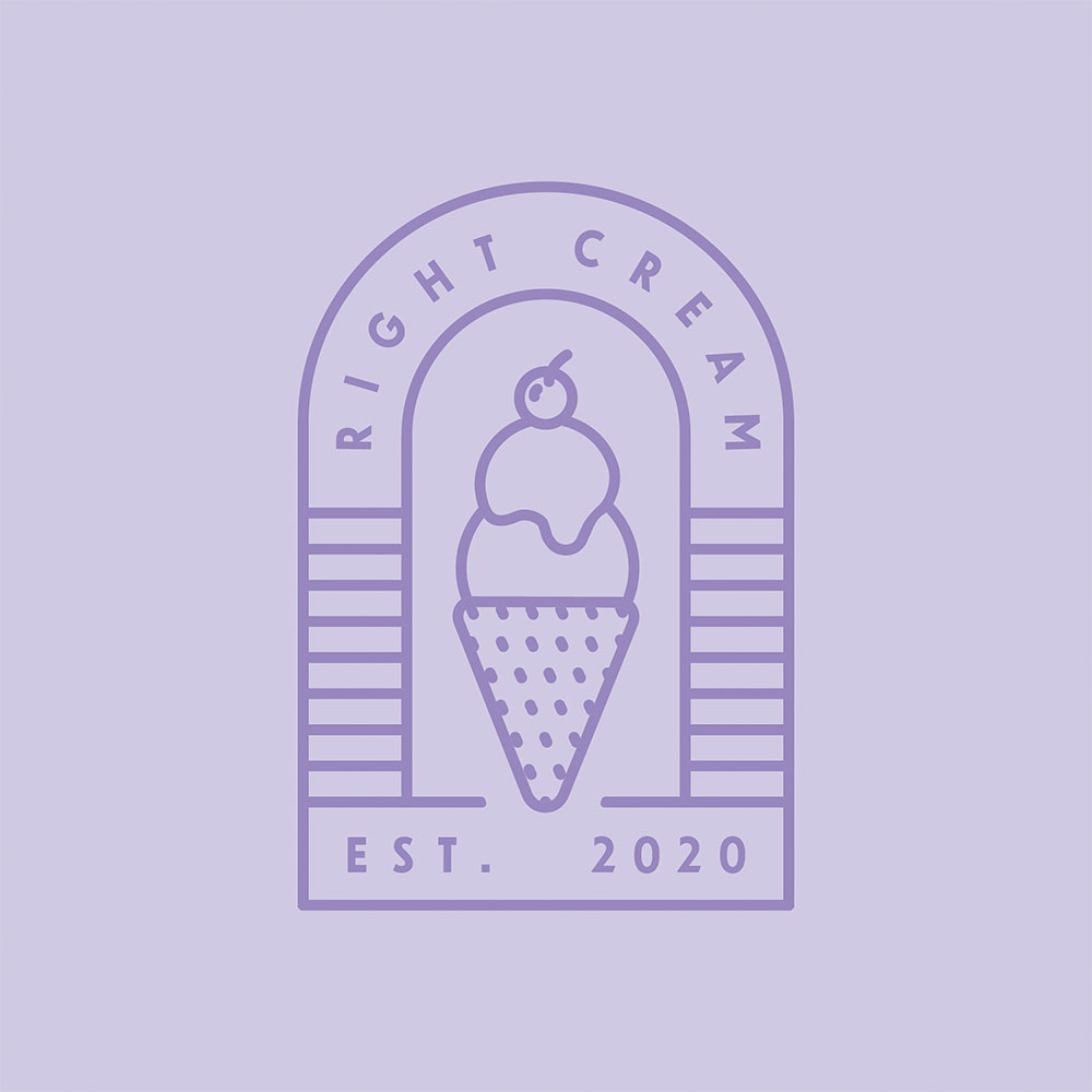 Right Cream Ice Cream Logo